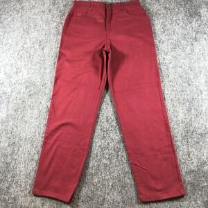 Gloria Vanderbilt Amanda Jeans Womens 12 Red High Rise Stretch Denim